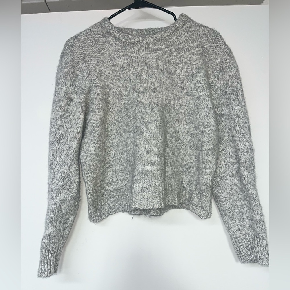 Tidewater Traders Medium Gray Wool Blend Long Sleeve Sweater